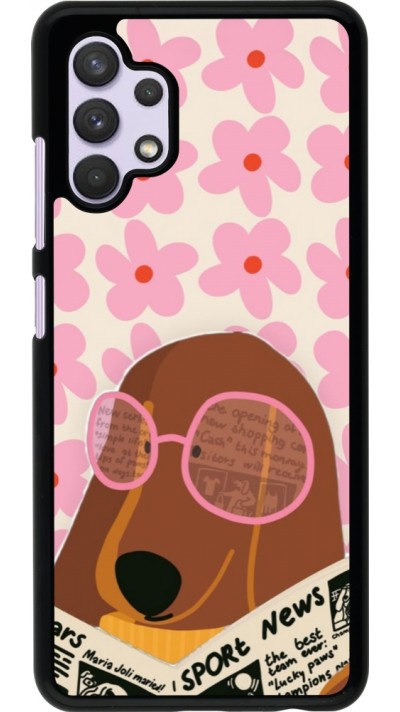Samsung Galaxy A32 Case Hülle - Dog with newspaper 2026