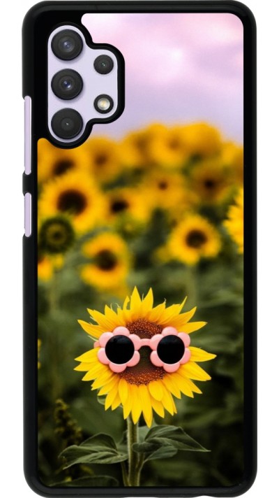 Samsung Galaxy A32 Case Hülle - Sunflower with glasses 2026