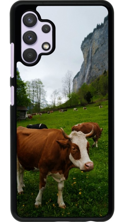 Samsung Galaxy A32 Case Hülle -  Nationalfeiertag Schweiz Kühe