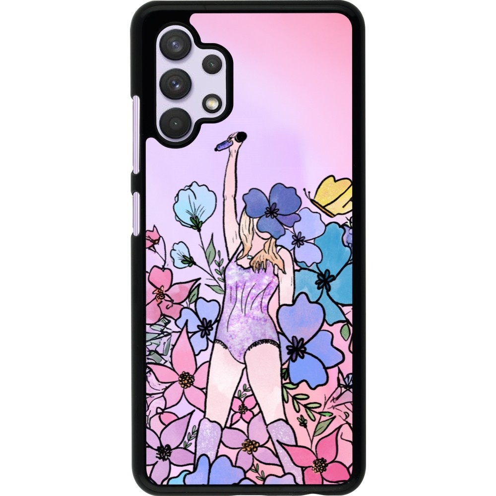 Samsung Galaxy A32 Case Hülle - Taylor Swift Sketch - Pink