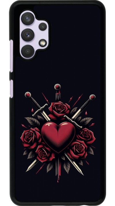 Samsung Galaxy A32 Case Hülle - Valentine 2024 gothic love