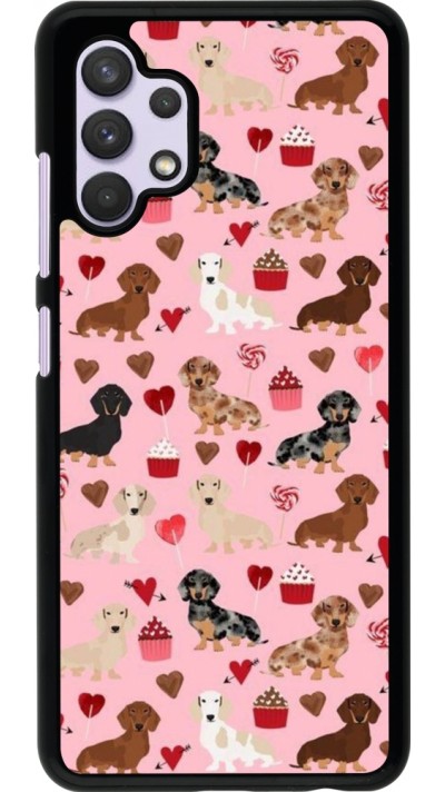 Samsung Galaxy A32 Case Hülle - Valentine 2024 puppy love