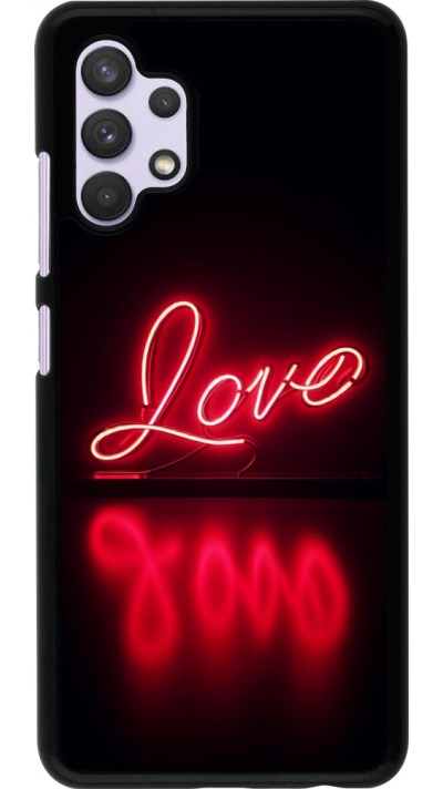 Samsung Galaxy A32 Case Hülle - Valentine 2025 Neon Liebe