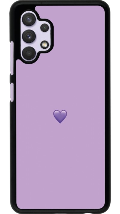 Samsung Galaxy A32 Case Hülle - Valentine 2023 purpule single heart