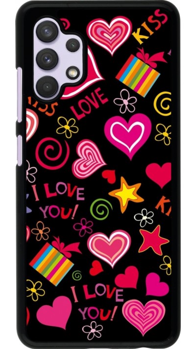 Samsung Galaxy A32 Case Hülle - Valentine 2023 love symbols