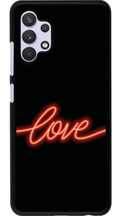 Samsung Galaxy A32 Case Hülle - Valentine 2023 neon love