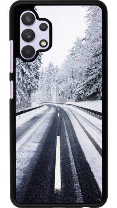 Samsung Galaxy A32 Case Hülle - Winter 22 Snowy Road