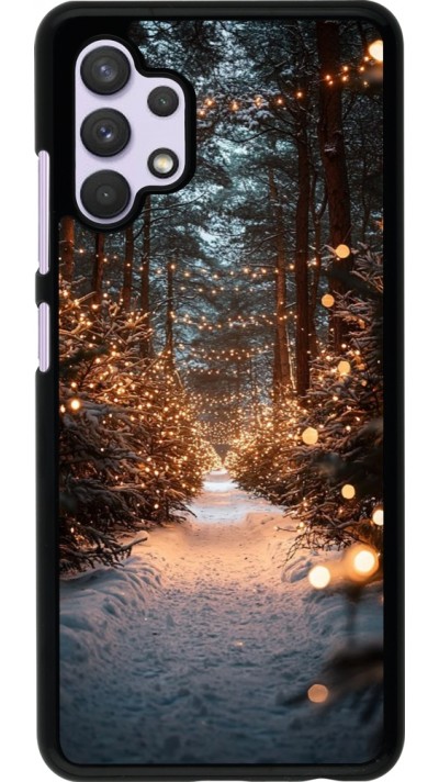Samsung Galaxy A32 Case Hülle - Winter 25 Winter snowy road