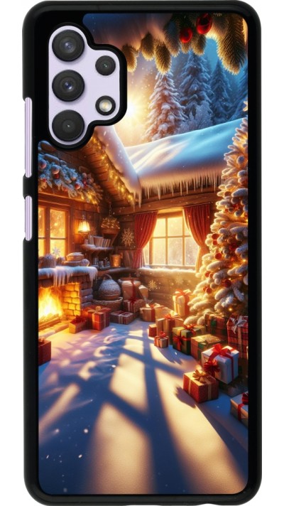 Samsung Galaxy A32 Case Hülle - Weihnachten Chalet Feerie