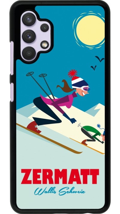 Samsung Galaxy A32 Case Hülle - Zermatt Ski Downhill