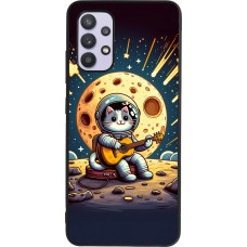 Samsung Galaxy A32 Case Hülle - Silikon schwarz AstroKatze RockMond