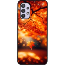 Samsung Galaxy A32 Case Hülle - Silikon schwarz Herbst Magisch Orange