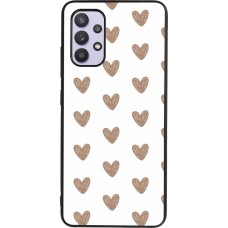 Samsung Galaxy A32 Case Hülle - Silikon schwarz Autumn 2024 brown hearts