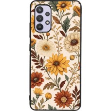 Samsung Galaxy A32 Case Hülle - Silikon schwarz Autumn 25 Flower pattern