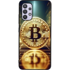 Samsung Galaxy A32 Case Hülle - Silikon schwarz Bitcoin Stehen