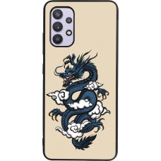 Samsung Galaxy A32 Case Hülle - Silikon schwarz Blue Dragon Tattoo