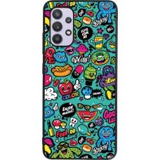 Coque Samsung Galaxy A32 - Silicone rigide noir Cartoons old school