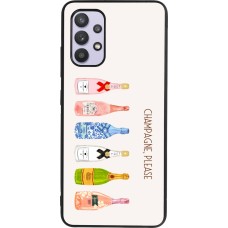 Samsung Galaxy A32 Case Hülle - Silikon schwarz Champagne Please
