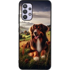 Samsung Galaxy A32 Case Hülle - Silikon schwarz Hund Land Schweiz