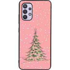 Samsung Galaxy A32 Case Hülle - Silikon schwarz Christmas 25 Pink Tree