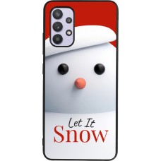 Samsung Galaxy A32 Case Hülle - Silikon schwarz Christmas 25 Xmas Snowman