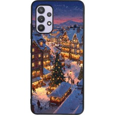 Samsung Galaxy A32 Case Hülle - Silikon schwarz Christmas 25 Xmas Village