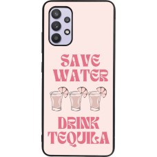 Samsung Galaxy A32 Case Hülle - Silikon schwarz Cocktail Save Water Drink Tequila