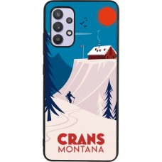 Coque Samsung Galaxy A32 - Silicone rigide noir Crans-Montana Cabane