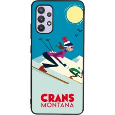 Samsung Galaxy A32 Case Hülle - Silikon schwarz Crans-Montana Ski Downhill