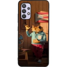 Samsung Galaxy A32 Case Hülle - Silikon schwarz Dancing frog DTMF