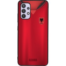 Samsung Galaxy A32 Case Hülle - Silikon schwarz Albanien personalisierbares Fussballtrikot