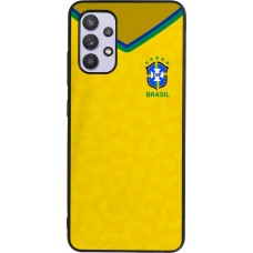 Samsung Galaxy A32 Case Hülle - Silikon schwarz Brasilien 2022 personalisierbares Fußballtrikot