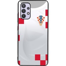 Samsung Galaxy A32 Case Hülle - Silikon schwarz Kroatien 2022 personalisierbares Fussballtrikot