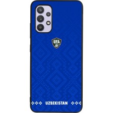 Samsung Galaxy A32 Case Hülle - Silikon schwarz Usbekistan 2026 personalisierbares Fussballtrikot