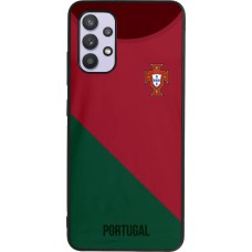 Coque Samsung Galaxy A32 - Silicone rigide noir Maillot de football Portugal 2022