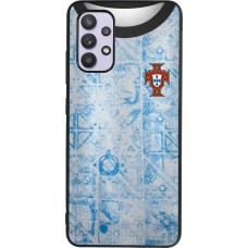 Samsung Galaxy A32 Case Hülle - Silikon schwarz Portugal Away personalisierbares Fussballtrikot