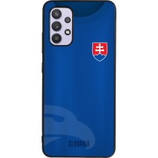 Samsung Galaxy A32 Case Hülle - Silikon schwarz Fussballtrikot Slowakei
