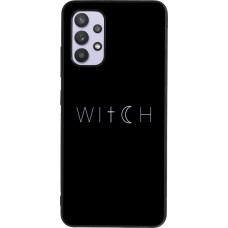 Samsung Galaxy A32 Case Hülle - Silikon schwarz Halloween 22 witch word