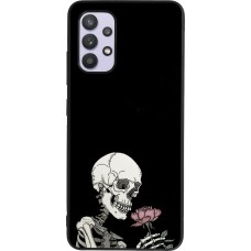 Samsung Galaxy A32 Case Hülle - Silikon schwarz Halloween 2023 rose and skeleton