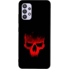Samsung Galaxy A32 Case Hülle - Silikon schwarz Halloween 2023 scary skull