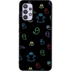 Coque Samsung Galaxy A32 - Silicone rigide noir Halloween 2024 colorful ghosts