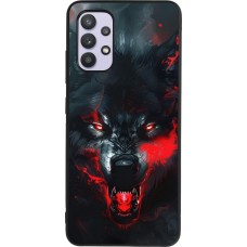 Samsung Galaxy A32 Case Hülle - Silikon schwarz Halloween 2024 mad werewolf