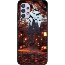 Samsung Galaxy A32 Case Hülle - Silikon schwarz Halloween 2025 Haunted house