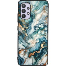 Samsung Galaxy A32 Case Hülle - Silikon schwarz Grüner Blauer Goldener Marmor