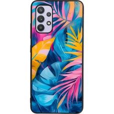 Samsung Galaxy A32 Case Hülle - Silikon schwarz Palms Blue