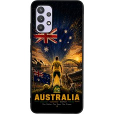 Samsung Galaxy A32 Case Hülle - Silikon schwarz Fussball Australien splash 2026