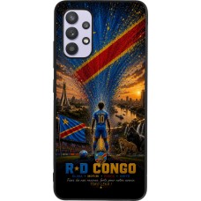 Samsung Galaxy A32 Case Hülle - Silikon schwarz Fussball Demokratische Republik Kongo splash 2026