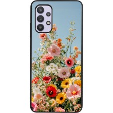 Samsung Galaxy A32 Case Hülle - Silikon schwarz Spring flowers 2026