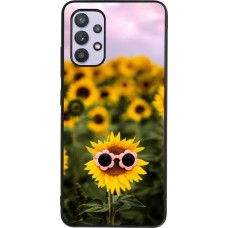 Coque Samsung Galaxy A32 - Silicone rigide noir Sunflower with glasses 2026