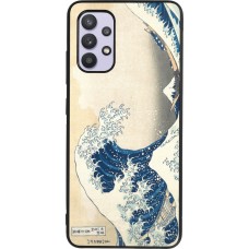 Samsung Galaxy A32 Case Hülle - Silikon schwarz Kunstbild - Die große Welle vor Kanagawa - Hokusai